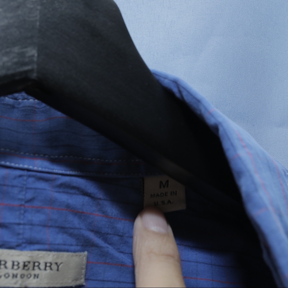 Burberry Blue Button Down - image 4